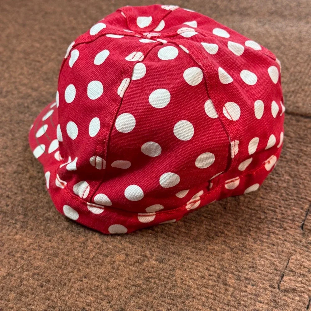Kromer Welder Cap Red Polka Dot Union Made USA Cotton Work Hat Size 7 KC-7R9DD